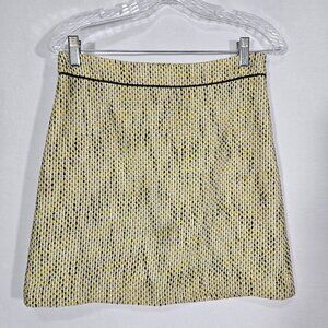 Y2K Retro Academia Sirencore Mobwife Yellow TWEED A-Line Mini Skirt Women Sz 4P